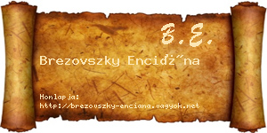 Brezovszky Enciána névjegykártya